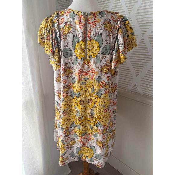 Free People Women’s Small Yellow Floral Yara Printed Mini Dress - Picture 5 of 6